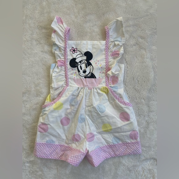 Disney × Pippa & Julie Baby Girl's Minnie Polka Dot-Print Cotton Romper - Picture 1 of 7